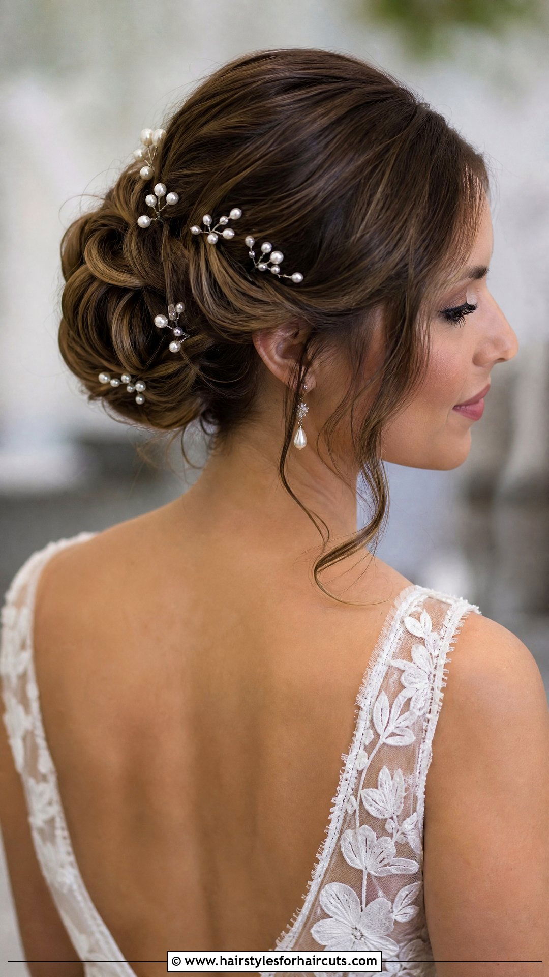 Pearl Pin Wedding Updo - 25 wedding updo hairstyles - 25 wedding updo hairstyles