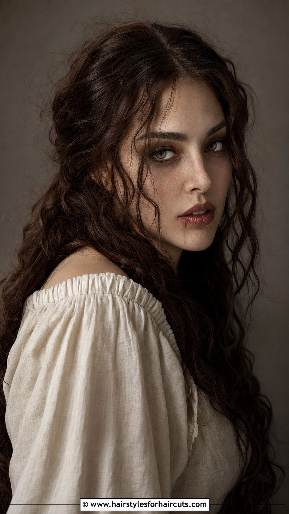 Peasant Vampire Loose Waves - 25 long hair vampire hairstyles - 25 long hair vampire hairstyles