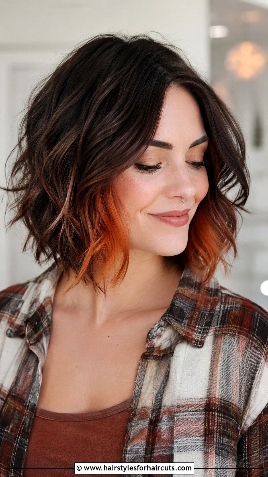 Peek A Boo Ginger Under Wavy Bob - 25 peek a boo hairstyles - 25 peek a boo hairstyles