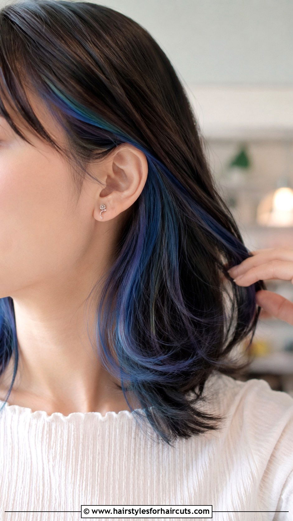 Peekaboo Blue Highlights Black Hair - 25 black and blue hairstyles - 25 black and blue hairstyles