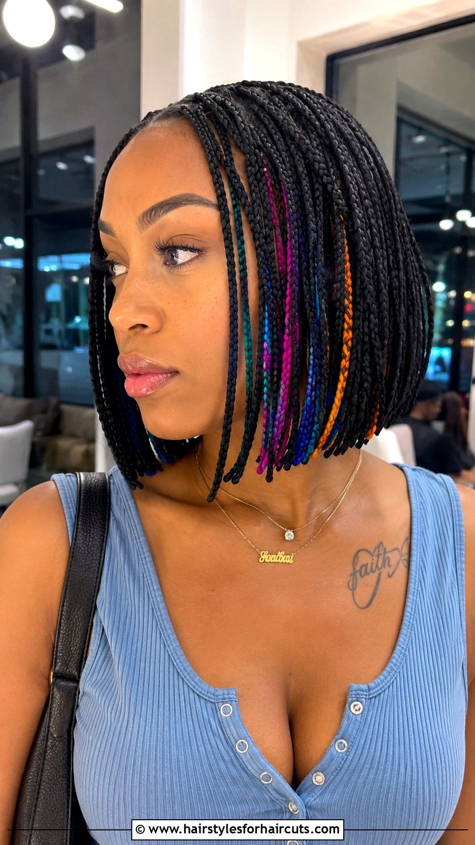 Peekaboo Braided Bob - 25 braided bob hairstyles for black hair - 25 braided bob hairstyles for black hair
