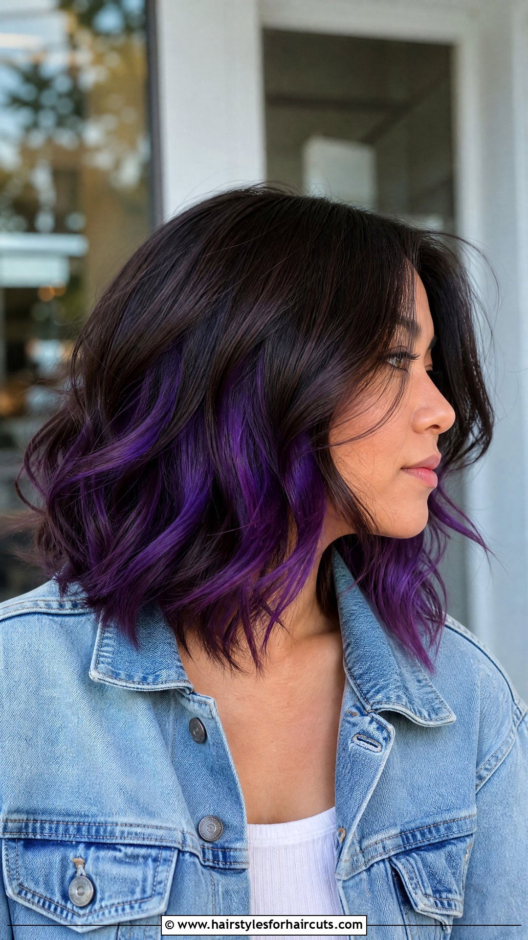 Peekaboo Purple Waves - 25 peekaboo hairstyles - 25 peekaboo hairstyles