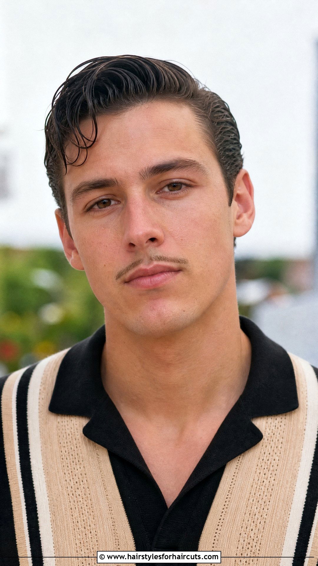 Pencil Mustache Look - 25 western facial hairstyles - 25 western facial hairstyles