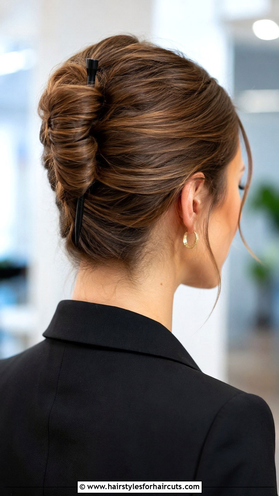 Pencil Secured French Twist - 25 pencil hairstyles - 25 pencil hairstyles