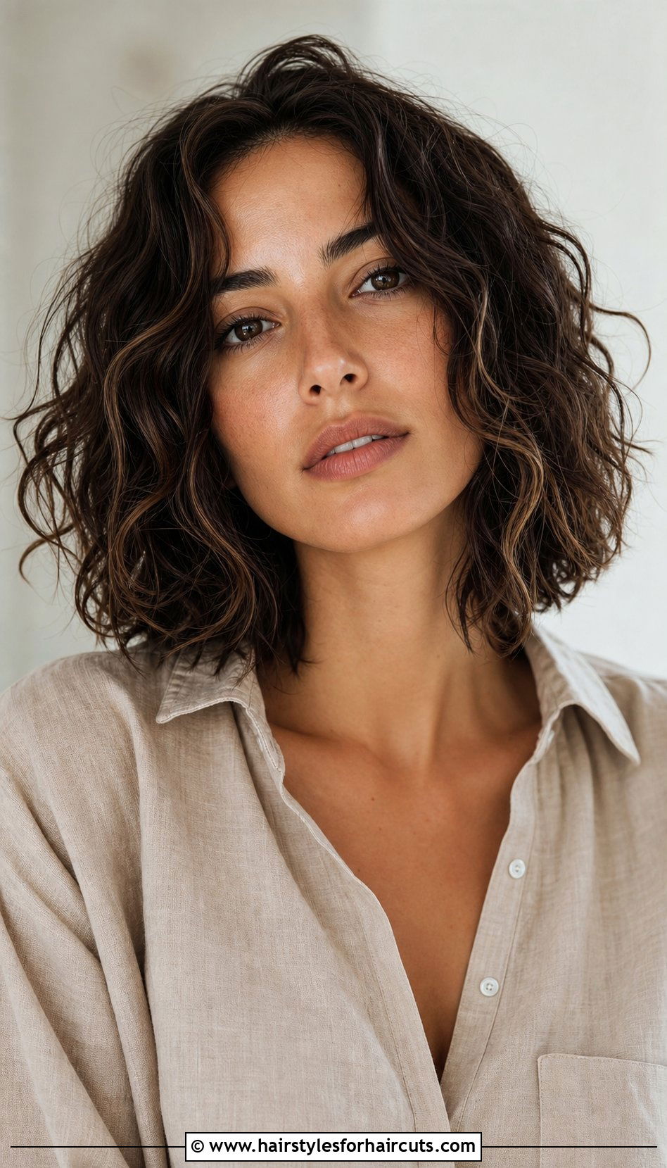 Piece y Curly Lob - 25 haircuts for thinning curly hair - 25 haircuts for thinning curly hair