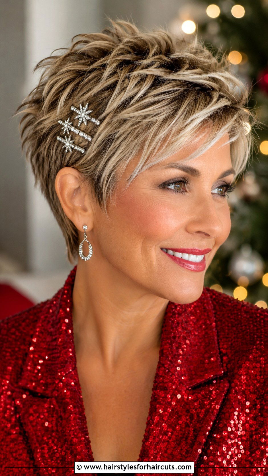 Piecey Pixie With Accessories - 25 graduation hairstyles for short hair - 25 graduation hairstyles for short hair