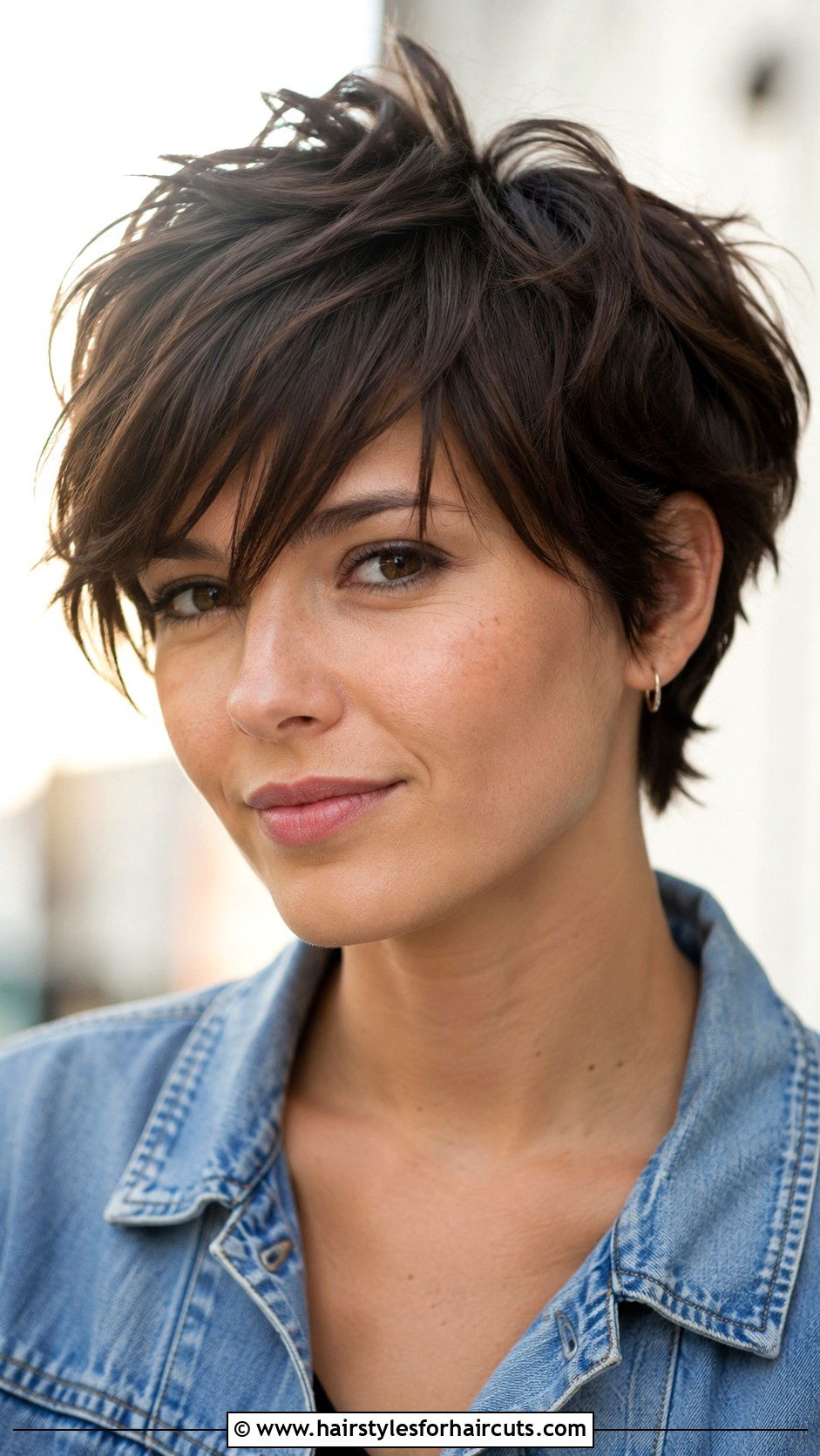 Piecey Pixie With Long Bangs - 25 quick easy hairstyles for short thin hair - 25 quick easy hairstyles for short thin hair