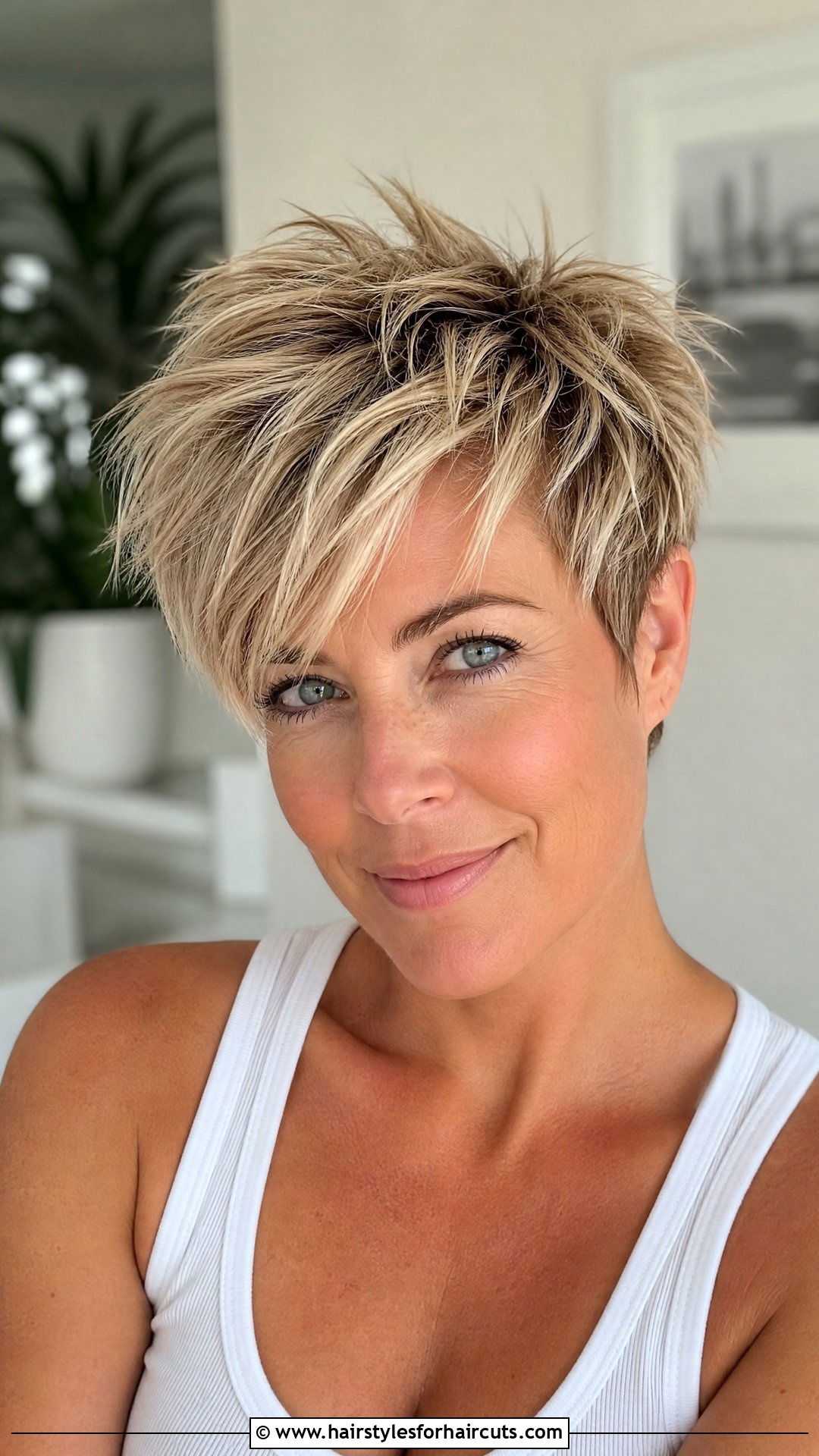 Piecey Textured Pixie - 25 short hairstyles thin hair over 50 - 25 short hairstyles thin hair over 50