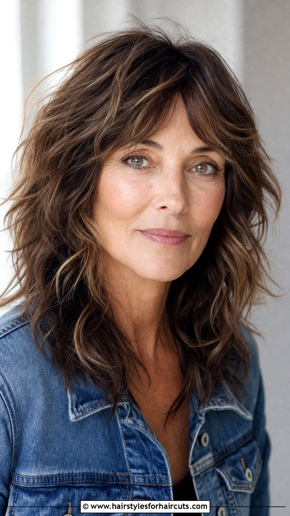 Piecey Wavy Shag - 25 hairstyles for thick wavy hair over 50 - 25 hairstyles for thick wavy hair over 50