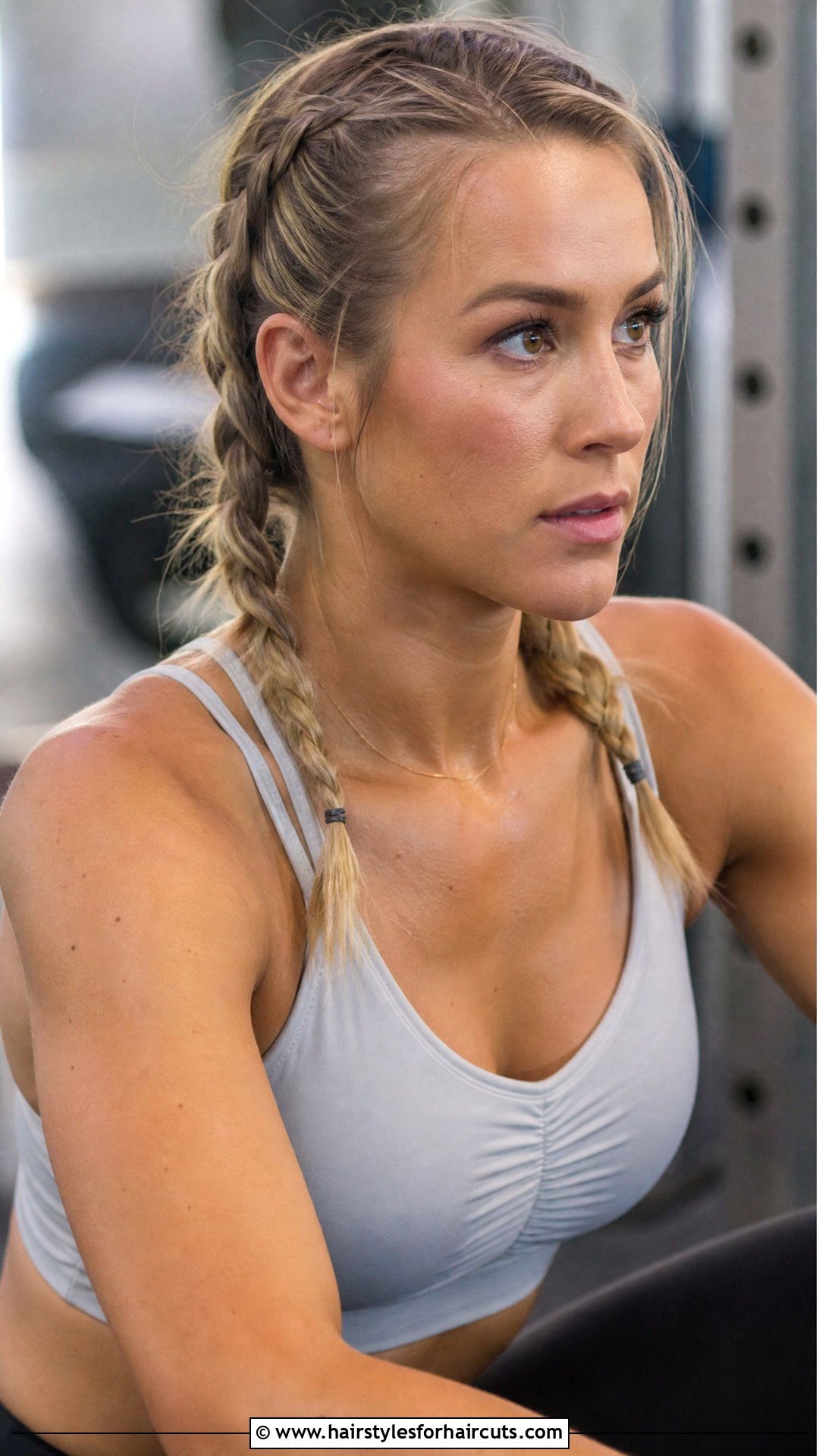 Pigtail Braids Medium Hair Workout - 25 workout hairstyles for medium hair - 25 workout hairstyles for medium hair