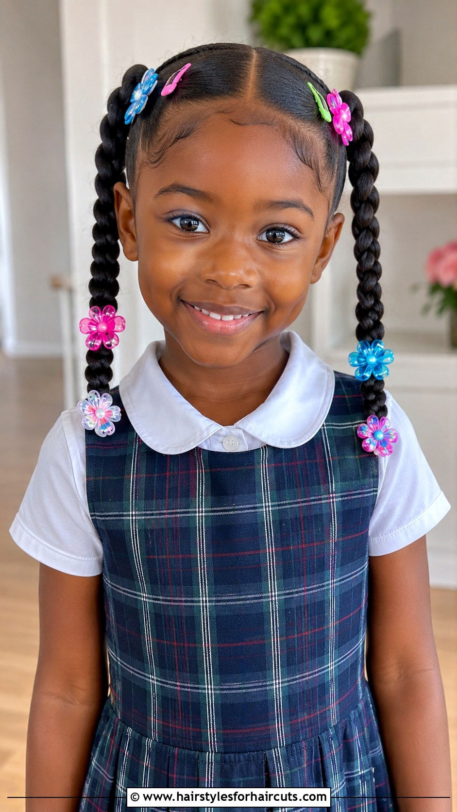 Pigtails With Barrettes - 25 back to school hairstyles for black girl - 25 back to school hairstyles for black girl