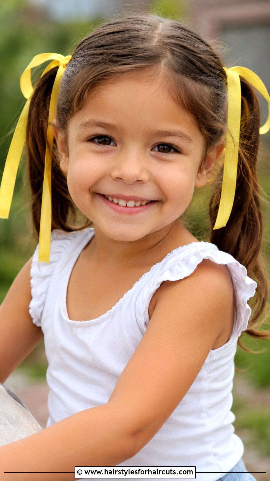 Pigtails With Ribbons - 25 cute hairstyles for girls - 25 cute hairstyles for girls
