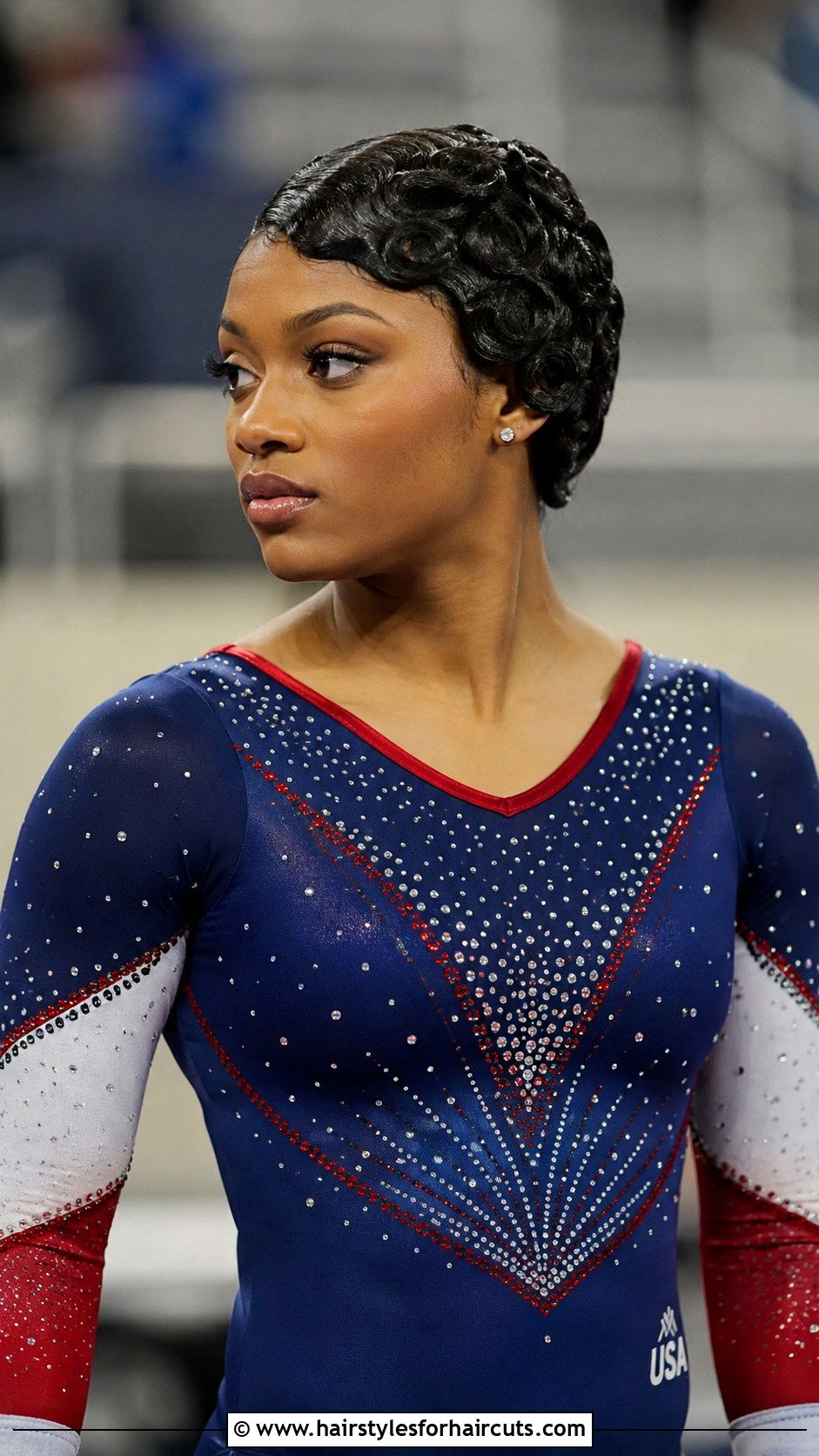 Pin Curl Tucked Bob - 25 gymnastics hairstyles for short hair - 25 gymnastics hairstyles for short hair