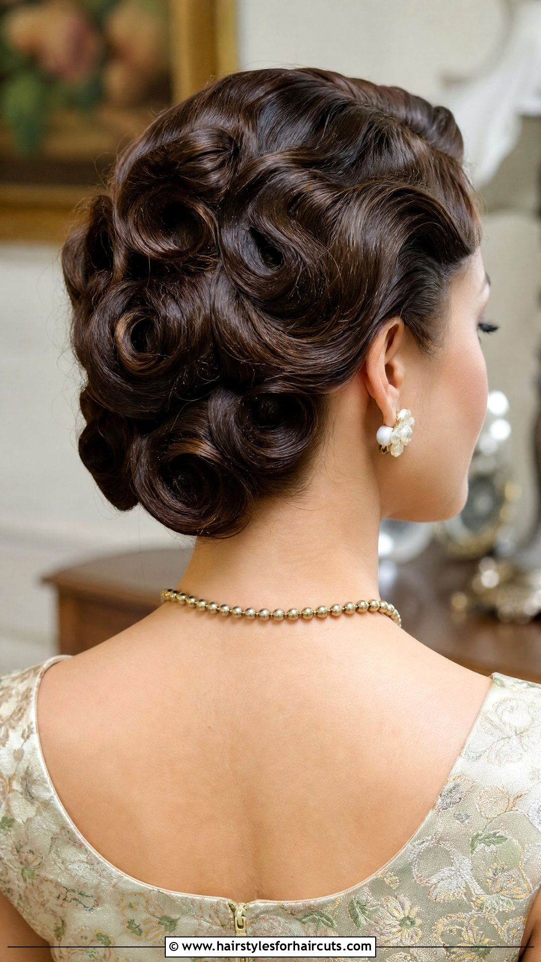 Pin Curl Updo - 25 simple bridesmaid hairstyles for short hair - 25 simple bridesmaid hairstyles for short hair