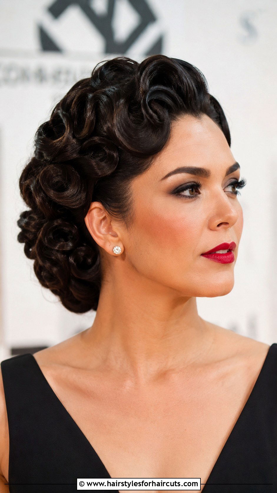 Pin Curl Updo - 25 black tie hairstyles medium hair - 25 black tie hairstyles medium hair