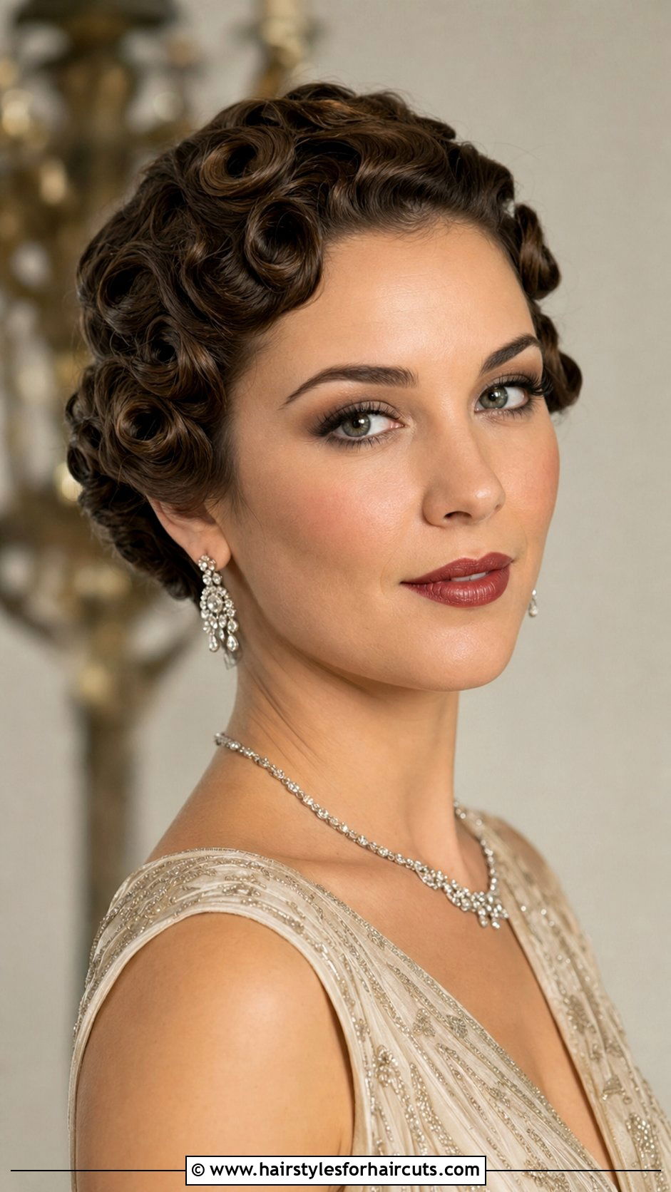 Pin Curled Updo For Short Hair - 25 bridal hairstyles for short curly hair - 25 bridal hairstyles for short curly hair