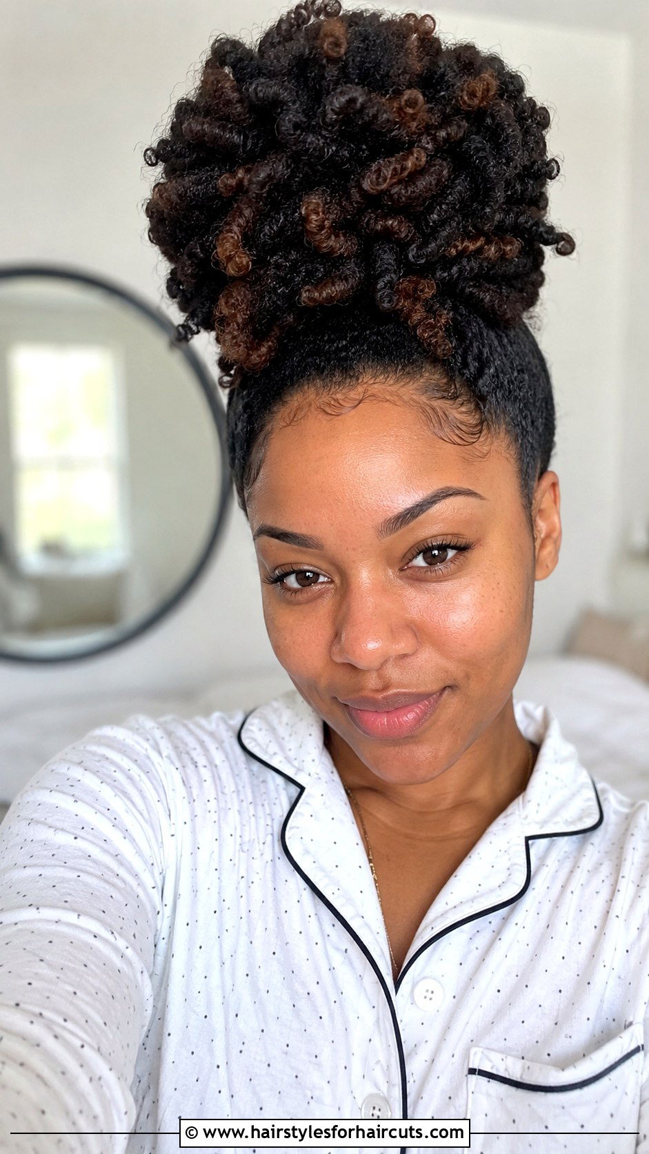 Pineapple Coil Updo - 25 coil hairstyles for natural hair - 25 coil hairstyles for natural hair