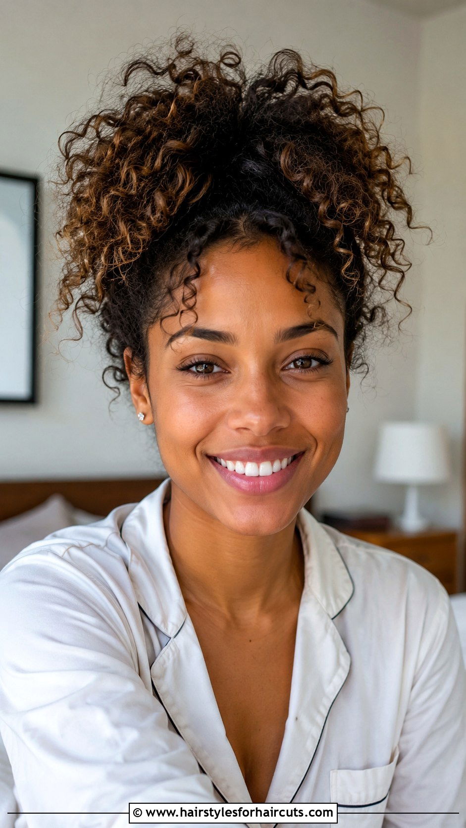 Pineapple Curly Updo - 25 curly hairstyles - 25 curly hairstyles