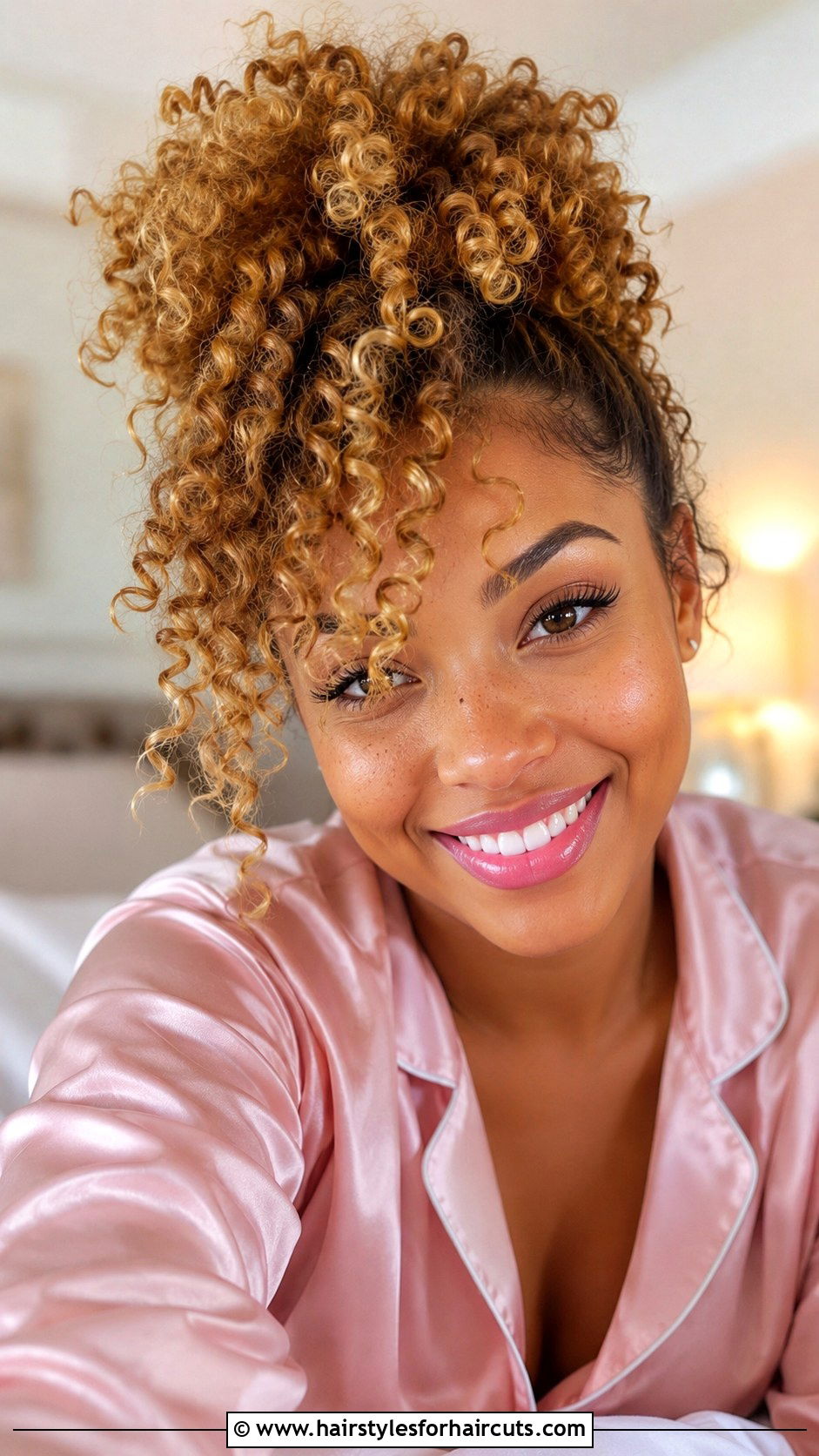Pineapple Updo - 25 simple easy hairstyles for mixed hair - 25 simple easy hairstyles for mixed hair
