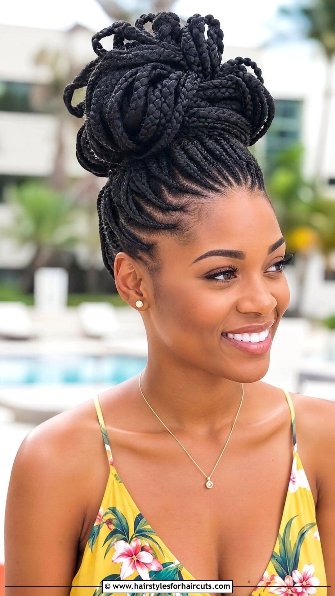 Pineapple Updo Braids - 25 little girl braided hairstyles with natural hair - 25 little girl braided hairstyles with natural hair