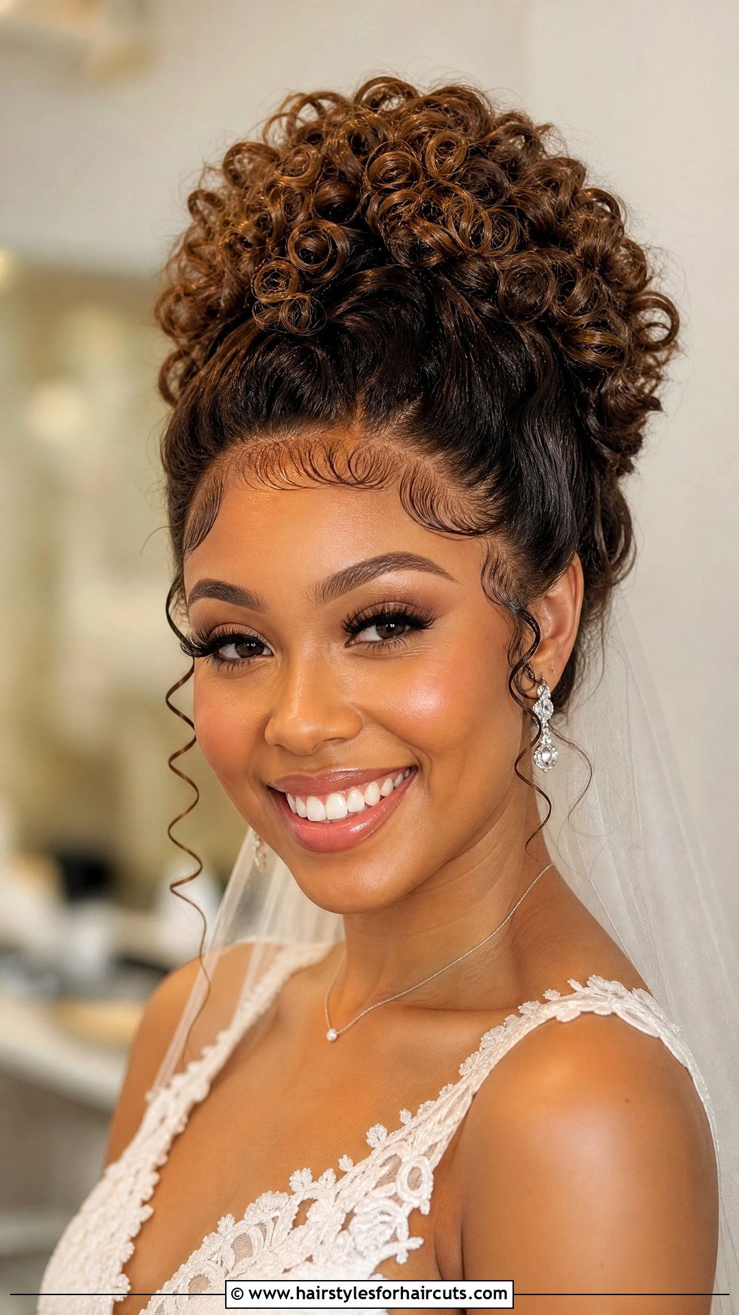 Pineapple Updo With Edges - 25 wedding updo hairstyles for black hair - 25 wedding updo hairstyles for black hair