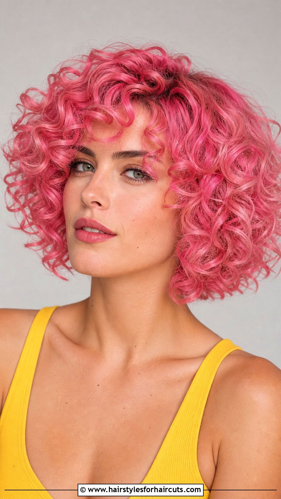 Pink Curly Bob Haircut - 25 pink haircuts - 25 pink haircuts