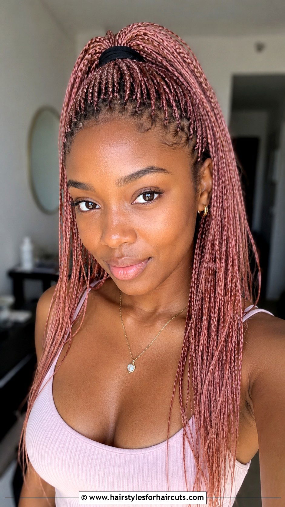 Pink Micro Braids - 25 cute hairstyles for pink hair - 25 cute hairstyles for pink hair
