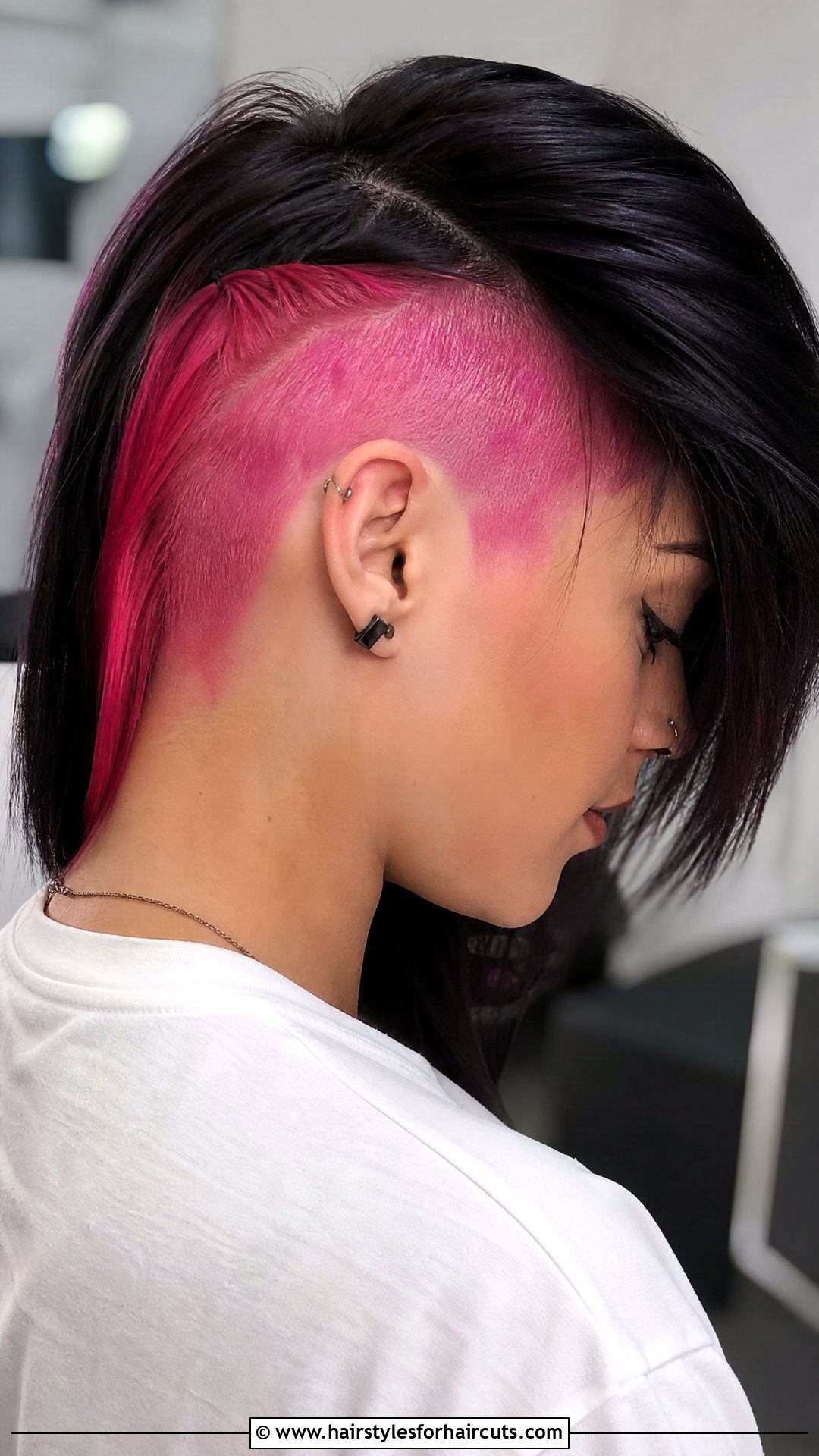 Pink Undercut On Black Hair - 25 black and pink hairstyles - 25 black and pink hairstyles