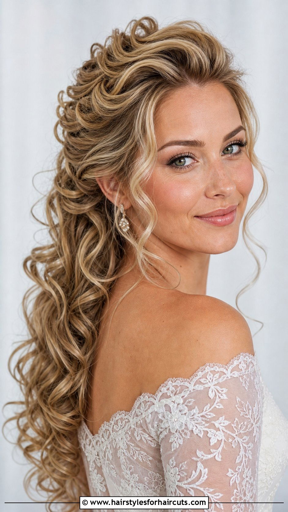 Pinned Back Curls With Volume - 25 off the face hairstyles for medium hair - 25 off the face hairstyles for medium hair