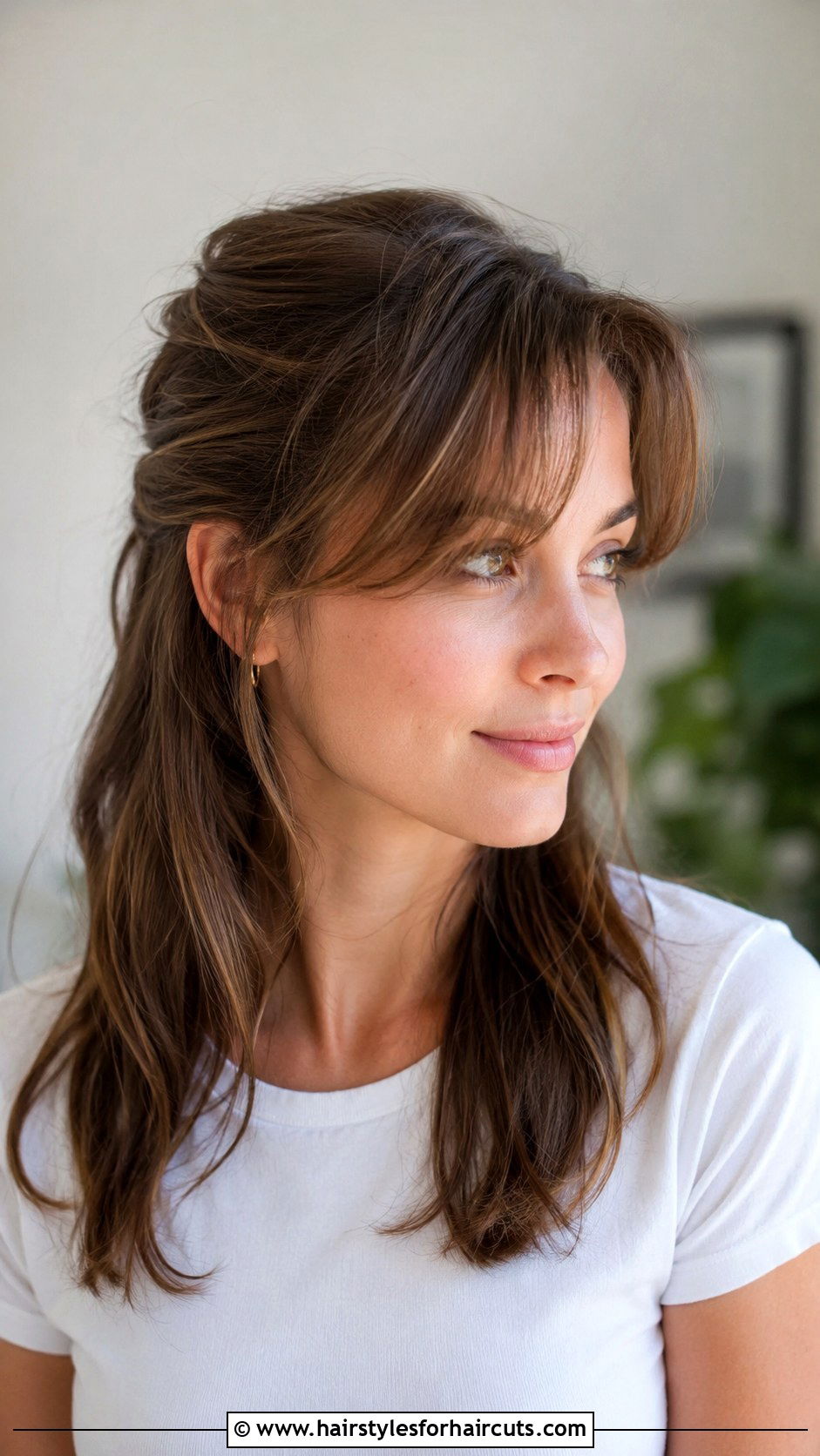 Pinned Back Curtain Bangs - 25 hair pin hairstyles - 25 hair pin hairstyles