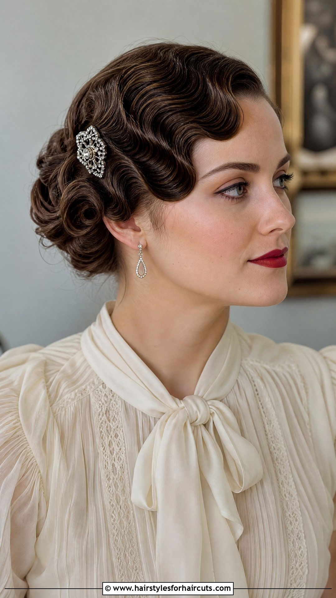 Pinned Back Finger Waves - 25 formal hairstyles for thin hair - 25 formal hairstyles for thin hair