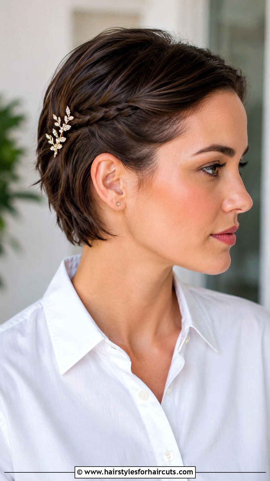 Pinned Back Short Hair - 25 easy pretty hairstyles for short hair - 25 easy pretty hairstyles for short hair