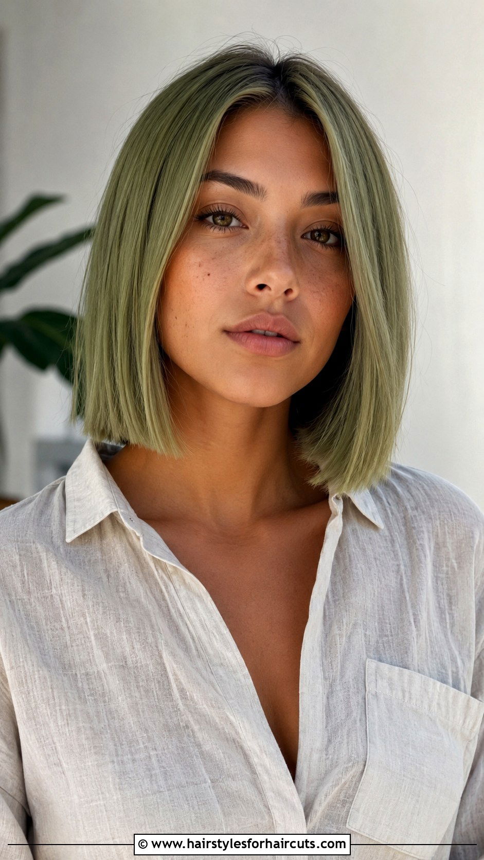 Pistachio Blunt Cut - 25 ice cream haircuts - 25 ice cream haircuts