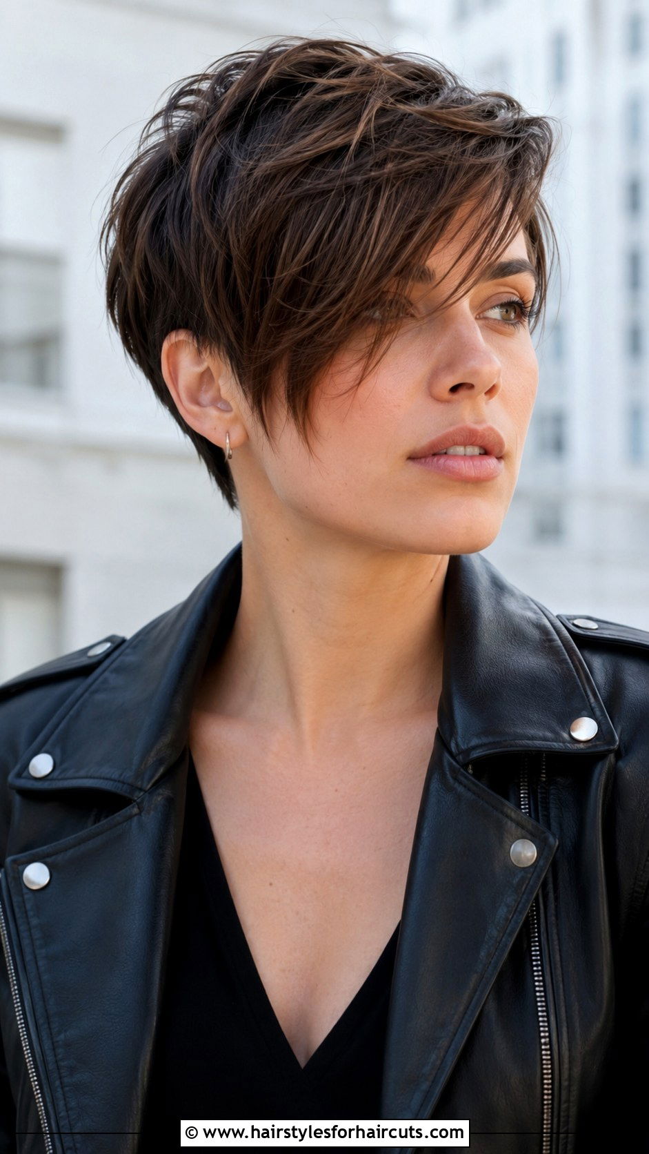 Pixie Cut With Long Bangs - 25 haircuts for straight thin hair - 25 haircuts for straight thin hair