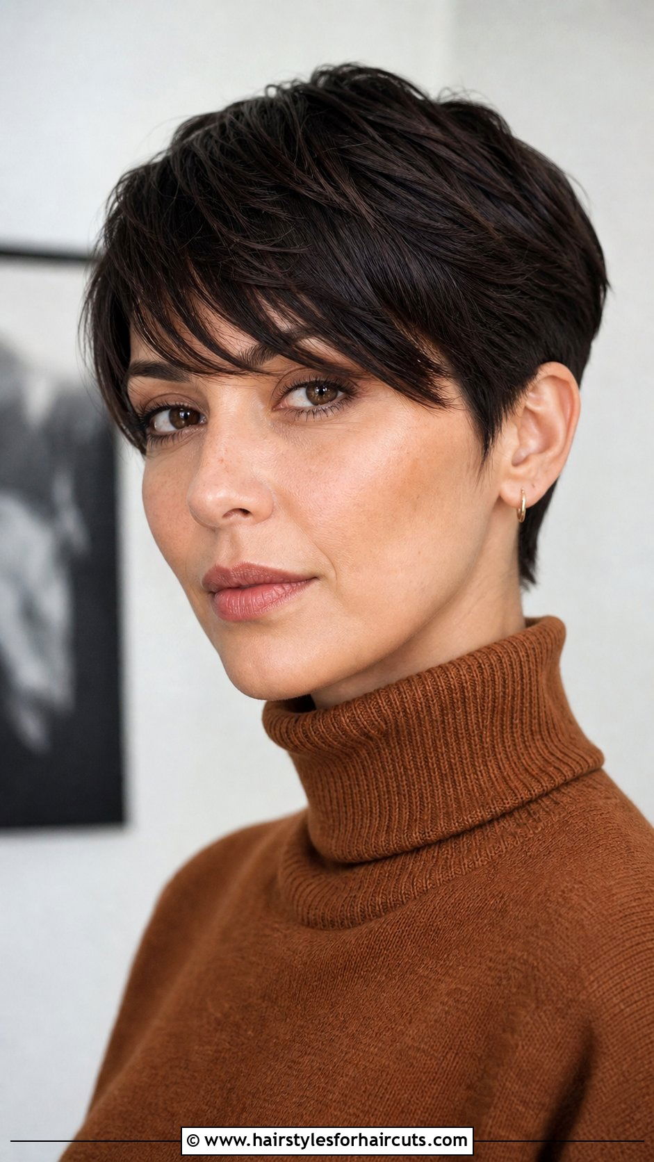 Pixie Cut With Long Bangs - 25 short haircuts for women over 40 - 25 short haircuts for women over 40