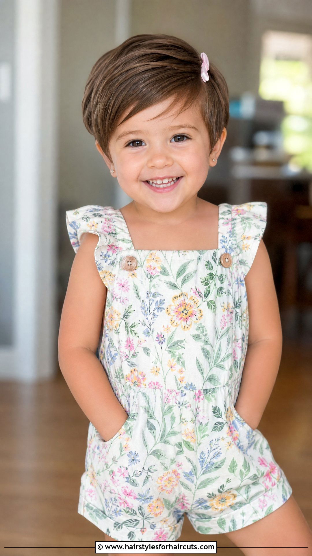 Pixie Cut With Side Swept Bangs - 25 hairstyles for little girls with short hair - 25 hairstyles for little girls with short hair