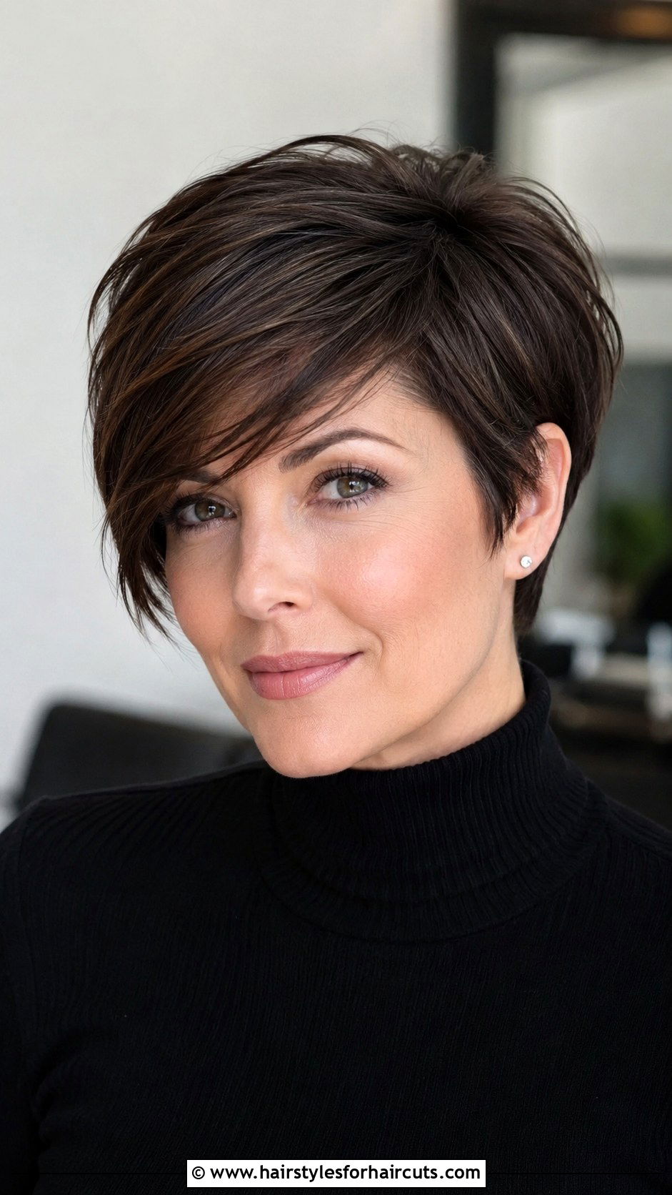 Pixie Cut With Side Swept Bangs - 25 haircuts puyallup - 25 haircuts puyallup