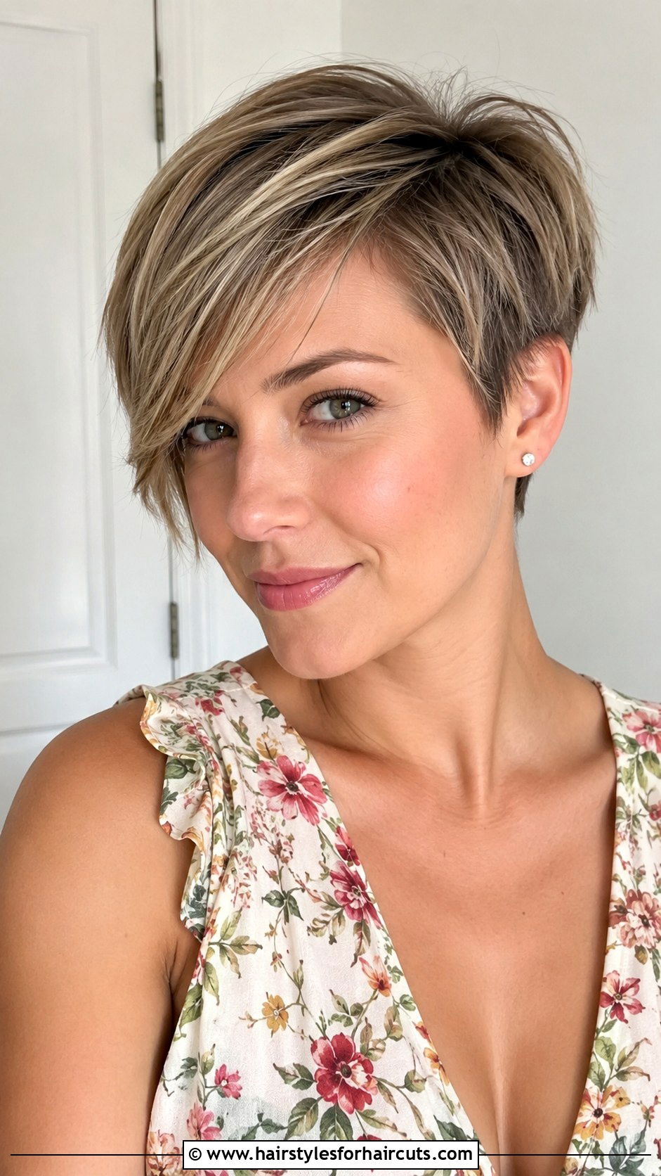 Pixie Cut With Side Swept Bangs - 25 baddie hairstyles for short hair - 25 baddie hairstyles for short hair