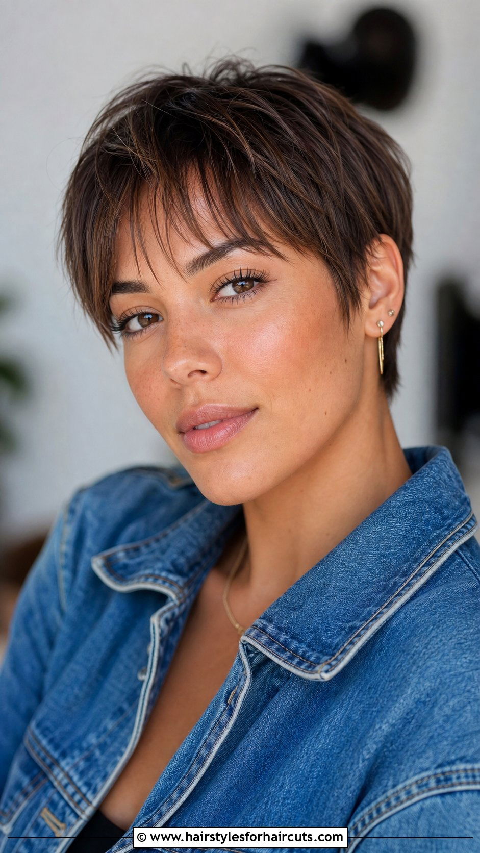 Pixie Cut With Wispy Bangs - 25 haircuts with bangs for round face - 25 haircuts with bangs for round face