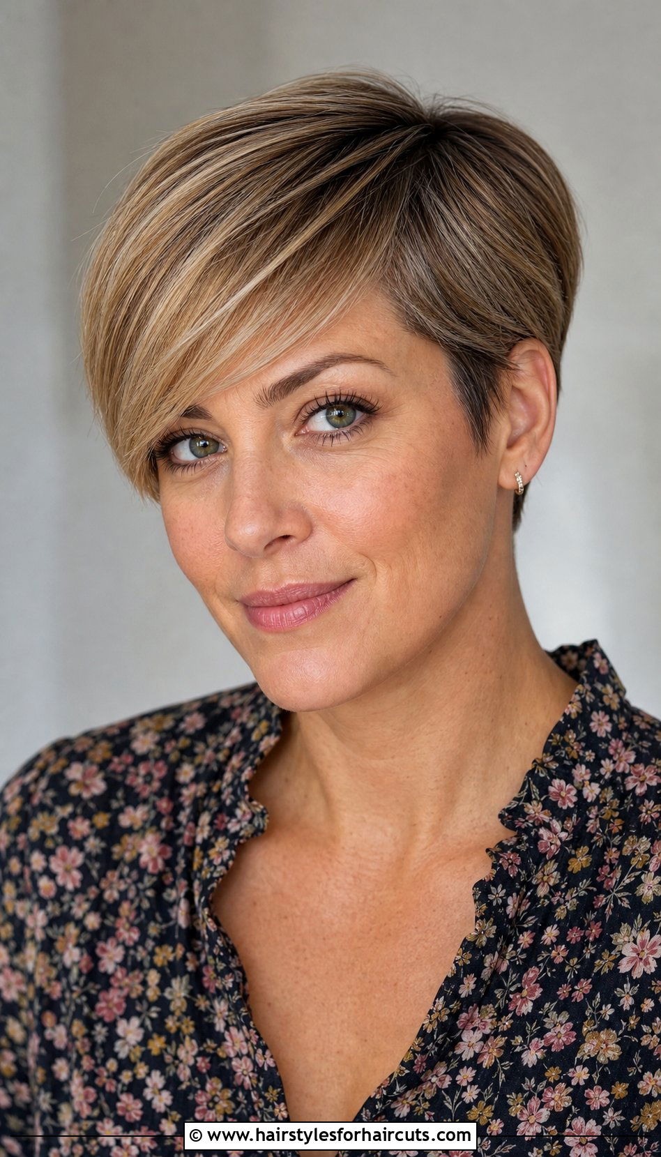Pixie With Side Swept Bangs - 25 hairstyles thin hair over 50 - 25 hairstyles thin hair over 50