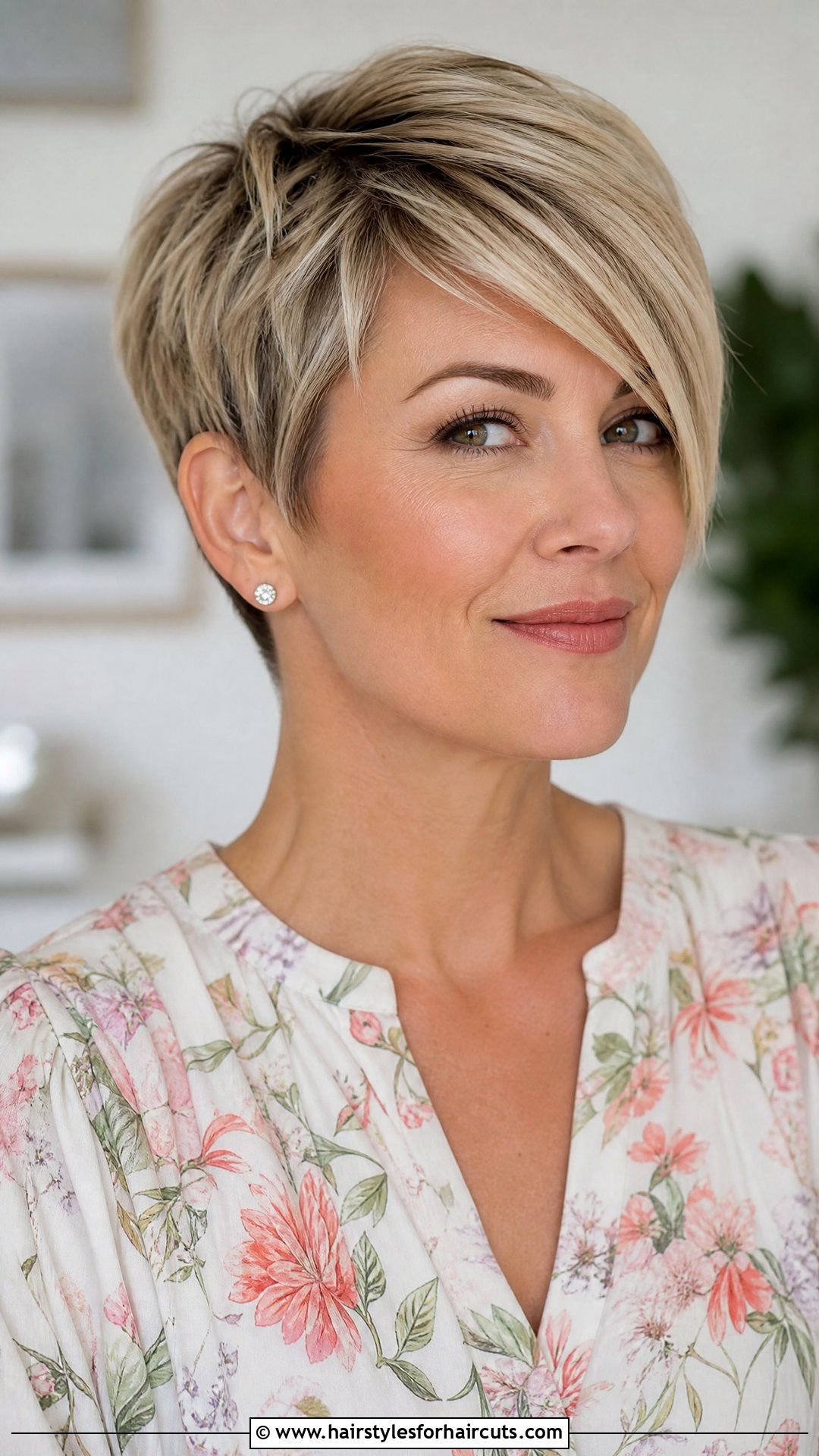 Pixie With Side Swept Bangs - 25 pixie 1960s hairstyles for short hair - 25 pixie 1960s hairstyles for short hair