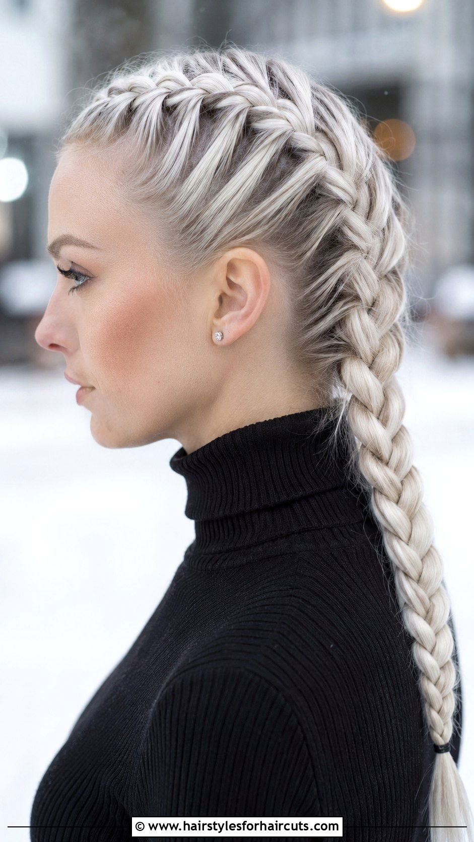 Platinum French Braid - 25 braided hairstyles for blonde hair - 25 braided hairstyles for blonde hair