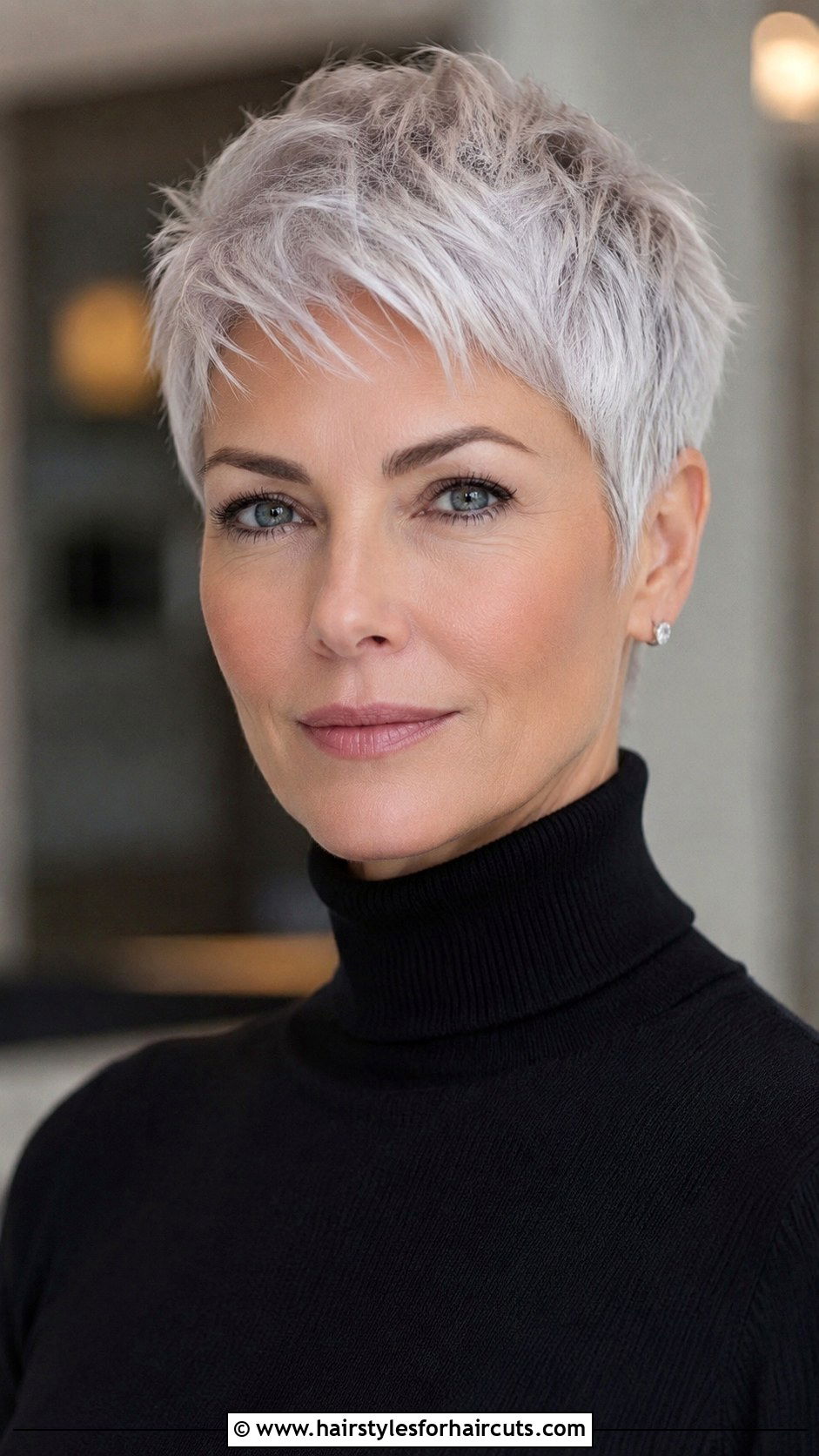 Platinum Gray Pixie - 25 best gray hairstyles - 25 best gray hairstyles