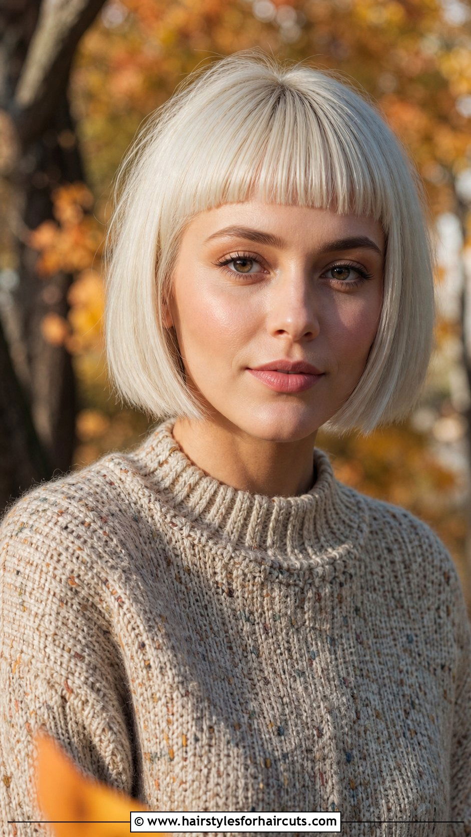 Platinum Micro Bangs Bob - 25 platinum short hairstyles - 25 platinum short hairstyles
