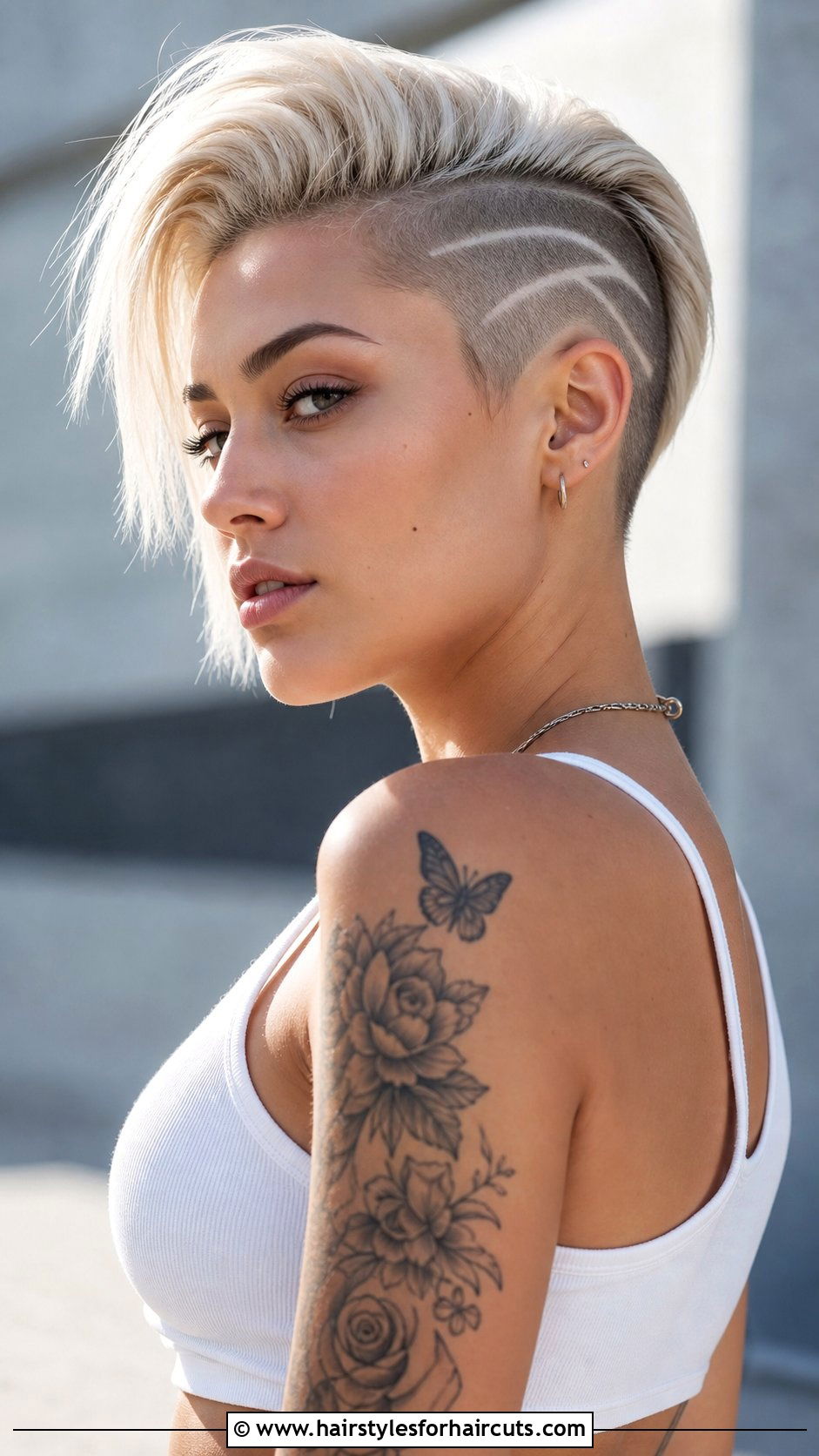 Platinum Shaved Sides - 25 platinum short hairstyles - 25 platinum short hairstyles