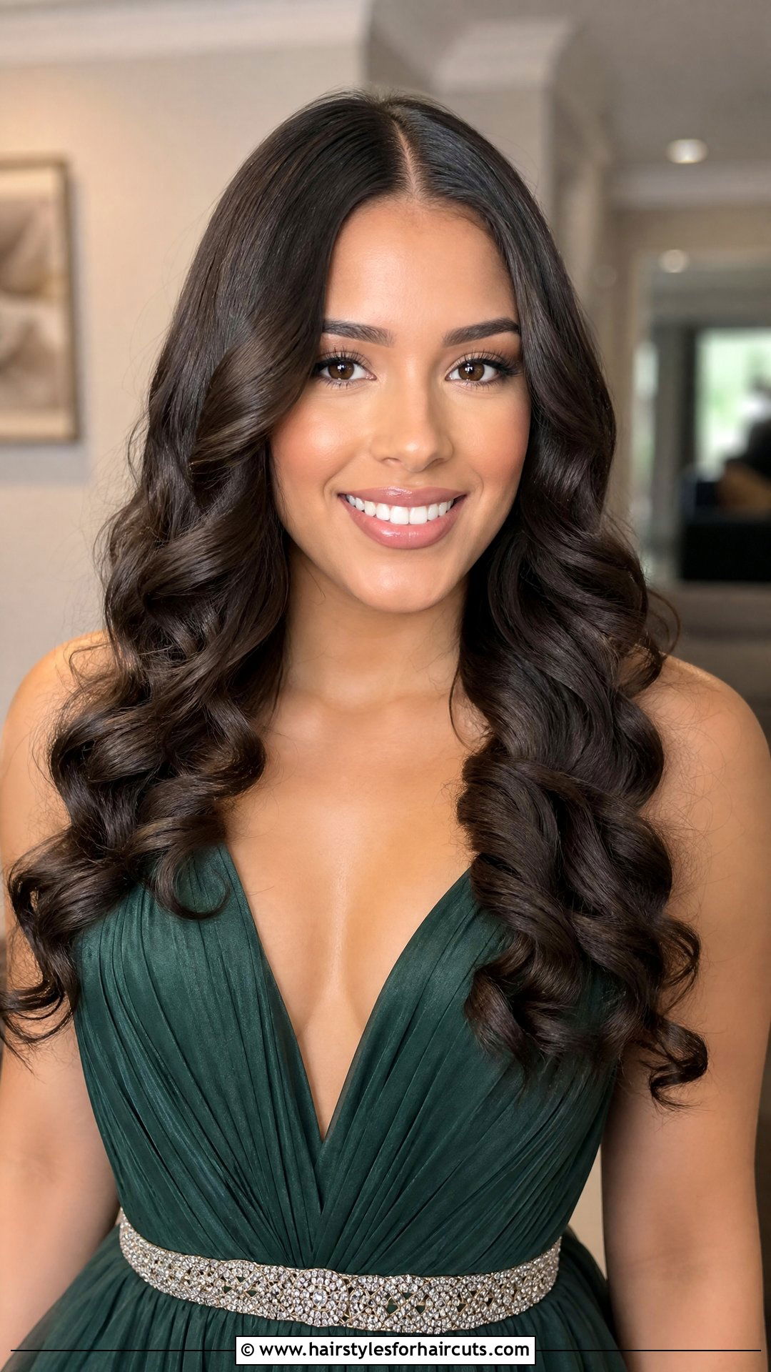 Polished Long Curls With Center Part - 25 nia long haircuts - 25 nia long haircuts