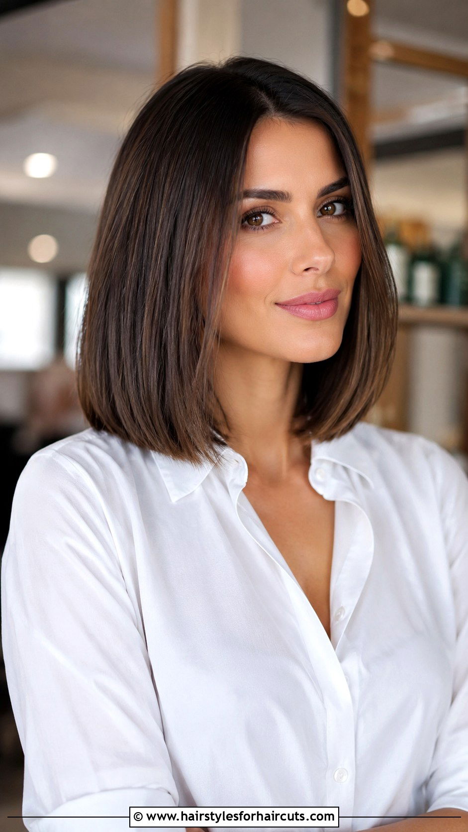 Polished Straight Lob - 25 hairstyles for work - 25 hairstyles for work