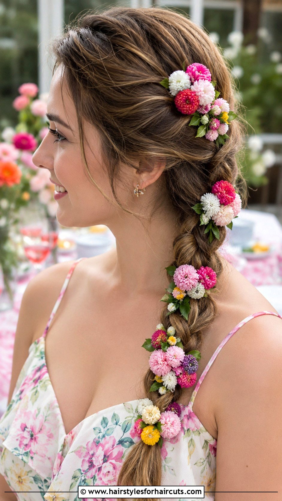 Pom Pom Flower Braid - 25 pom pom hairstyles - 25 pom pom hairstyles