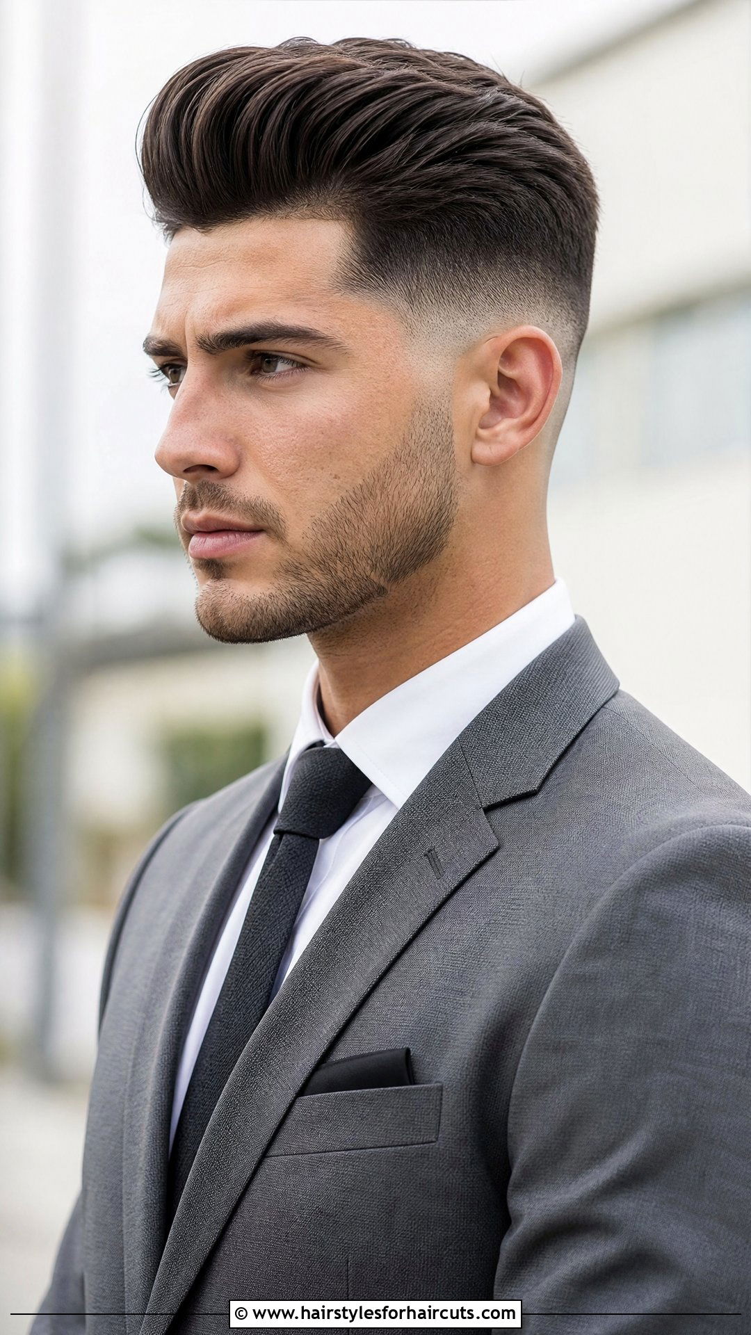 Pompadour Fade - 25 widows peak hairstyles - 25 widows peak hairstyles