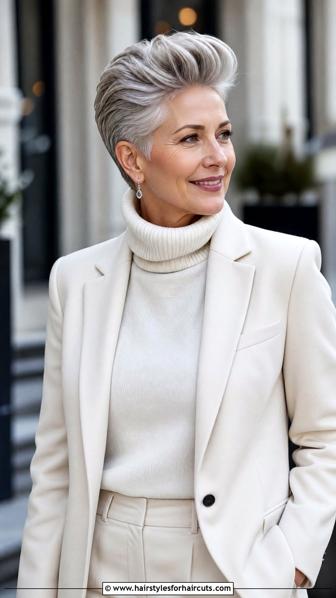 Pompadour Short Haircut - 25 hairstyles for short hair women over 50 - 25 hairstyles for short hair women over 50